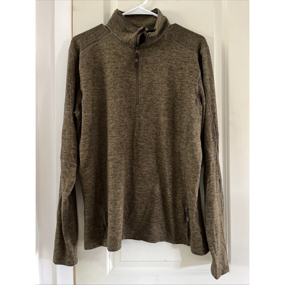 StS Ranchwear Western Sweatshirt Mens Quarter Zip Chocolate STS2113